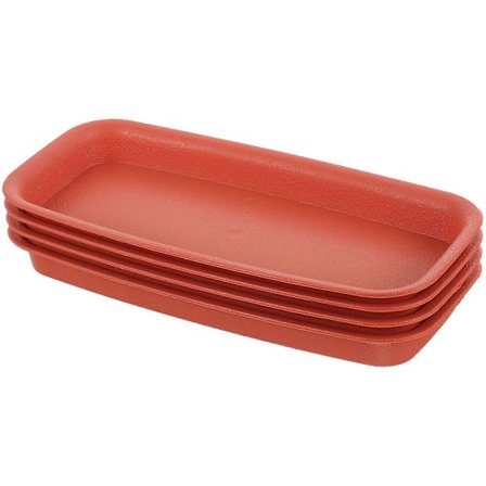 4 st Plast Plantbricka Blomkruka Droppbricka Balkong Plantbricka Rektangulär Plantbricka