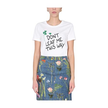 Boutique Moschino Crew Neck T-Shirt Hvid, Dame