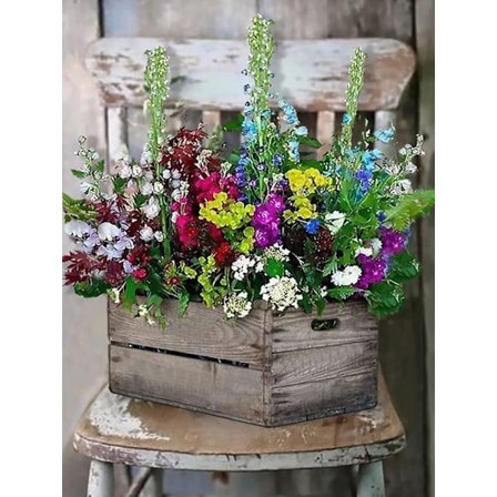 (30 × 40 cm, Blomma J) DIY-diamantmålning, Blommor 5d diamantmålning för vuxna, full diamantmålning Strassbroderibilder Korsstygn hantverk 