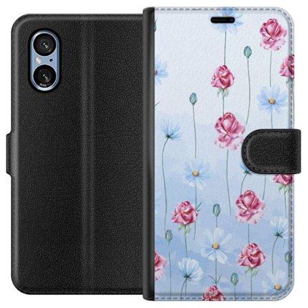 Kompatibelt Lommeboketui til Sony Xperia 5 V Petal Reverie Sky Blue