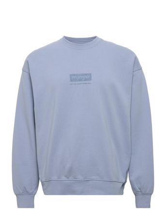 Logo Crew Sweatshirt Trøje Blå Wrangler