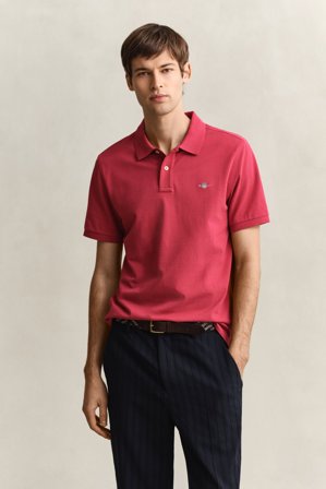 GANT Herren Regular Fit Piqué Poloshirt (L) Rot