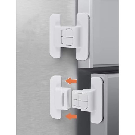 Kjøleskaplås, Kjøleskaplås for barn, Skaplåser for babyer, Barneskuffelåser, Fryser Dørlås for Sikkerhetsbevis for Småbarn, Forhindre at babyen blir 