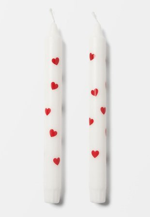 Åhléns Home Kronljus HEART, 2-pack Ljus & ljusstakar Röd ONESIZE