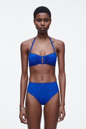 COS Women's Bikinitrosor Med Hög Midja in Blå