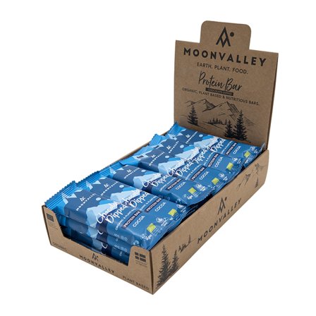 Moonvalley 18 x Protein Bar Chocolate-Dipped Cocoa GF 60 g