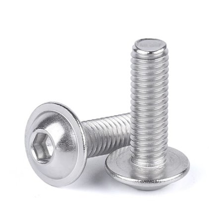 100 stk, 304 rustfritt stål sokkelhode hette skruer, M6*16mm