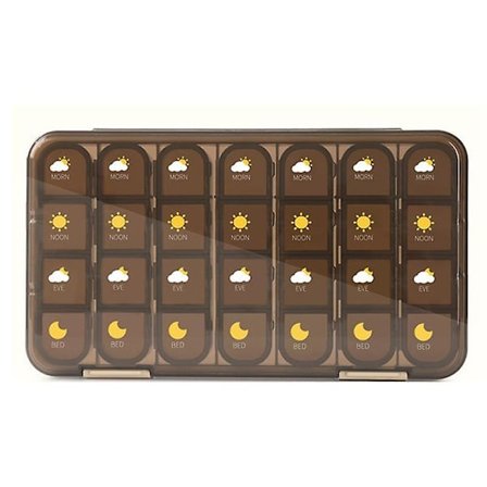 Bærbar Pilleæske Kapacitet Medicin Opbevaring Vandafvisende En Uges Pilleæske 28 Rister Aftagelig Æske