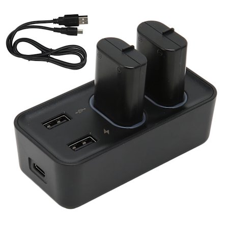 Kontrollbatteripaket 2 st 800mAh Uppladdningsbara Batterier med USB-Laddningsstation för Xbox One X S-serien