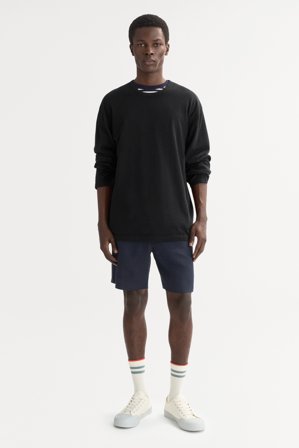 Soft Goat - Men's long sleeve t-shirt - Kashmirtröja herr - L - Black