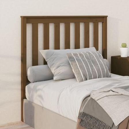 Vidaxl Sänggavel Honungsbrun 106x6x101 Cm Massiv Furu Brun