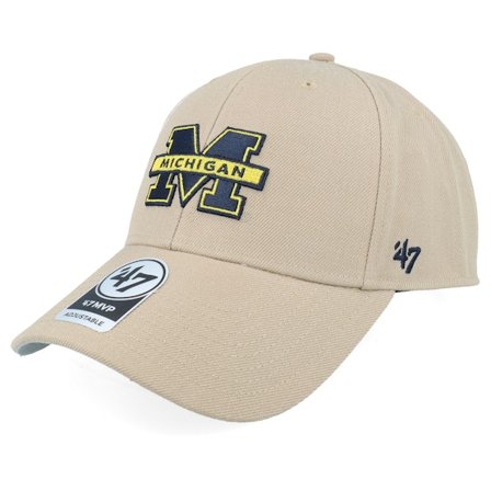 47 Brand - College Beige adjustable Caps - Michigan State Spartans Ncaa-47 Mvp Cap Khaki Adjustable @ Hatstore