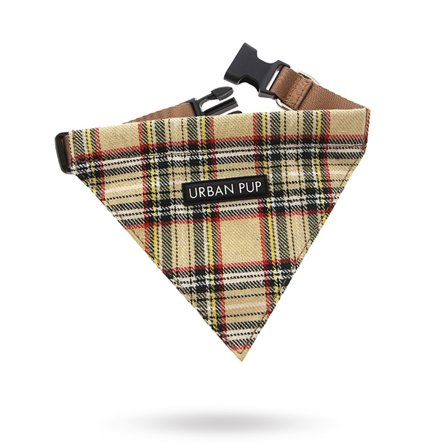 Urban Pup - Brown Tartan Bandana- Hundhalsband