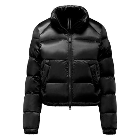 BomBoogie, Short Down Jacket in Bright Nylon - Koln Puffy Down Jacket Czarny, Kobieta, Rozmiar: XL