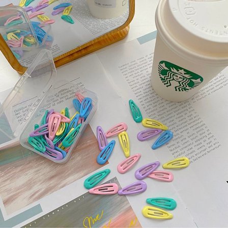 50 stk. Baby hårklemmer, 3 cm mini hårklemmer, metal BB hårklemme,