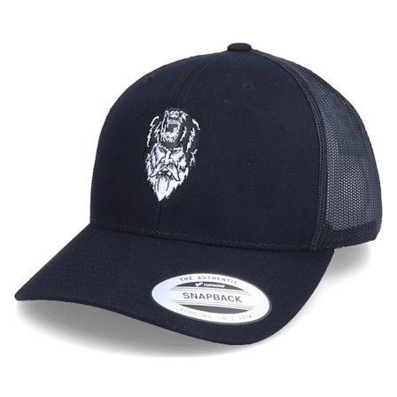 Vikings - Black - trucker - Cap - Bear Zerk Viking Shaman Black Trucker - Hatstore