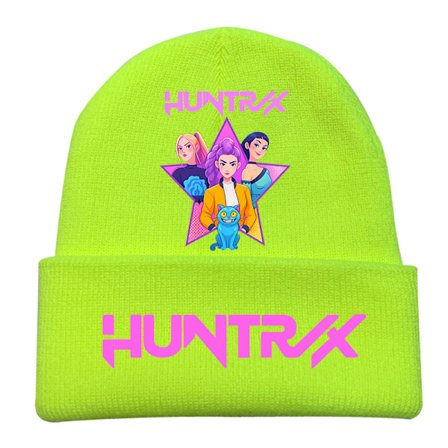 Kpop Demon Hunter Strikket Beanie - Koselig krøllete ullhatt for kaldt vær [JSR]