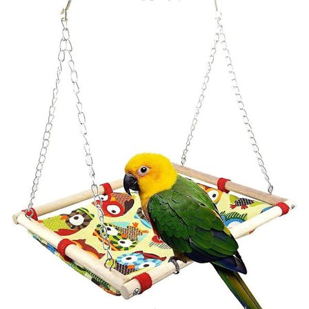 Fuglelegetøj Klatring Hængekøje Rede Spil Seng Hytte Hængekøje Til Papegøje Parakit Cockatiel Conure Kakadubur Aborre Stand Gyngelegetøj