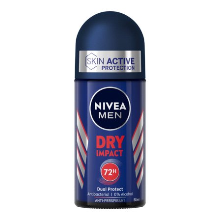 Nivea Men Dry Impact Deodorante Roll on Uomo Per 72h Di