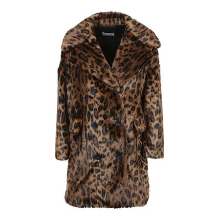 RED Valentino, Faux Fur Shearling Jackets Bruin, Dames, Maat:S