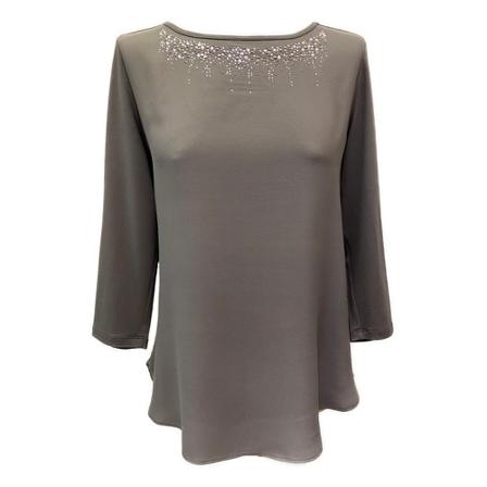 Airfield, Shm-530 Shirt strass Grijs, Dames, Maat:L