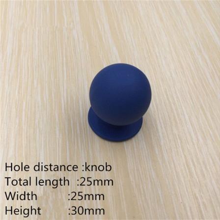 Moderne flerfarvet massiv aluminiumslegering Skabshåndtag Køkkenskabsdør trækker skuffeknapper blue knob