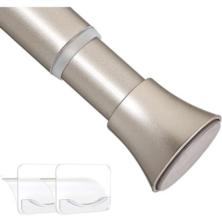 Spændingsstang til bruseforhæng, sort - Justerbar spændingsstang til gardiner 32 til 72 tommer - Fjederbelastet spændingsstang til brusebad uden 