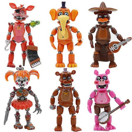 6pcs Five Nights At Freddy's Building Block Minifigure Toy
