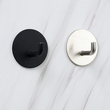 Kylpyhuoneen koukut hopea musta 2 kylpyhuoneen koukkua pyyhkeille,