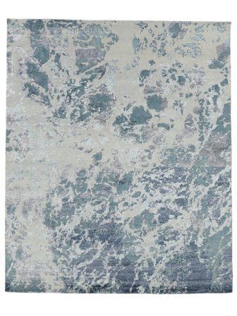 Contemporary Design Vloerkleed 244X294 Grijs/Donkerblauw Wol, India