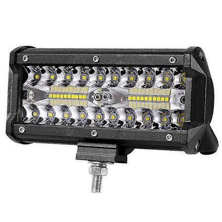 7 Tum 120W Kombinerad LED Ljusramp Spot Flood Beam för Arbete Körning Offroad Båt Bil Traktor Lastbil SUV