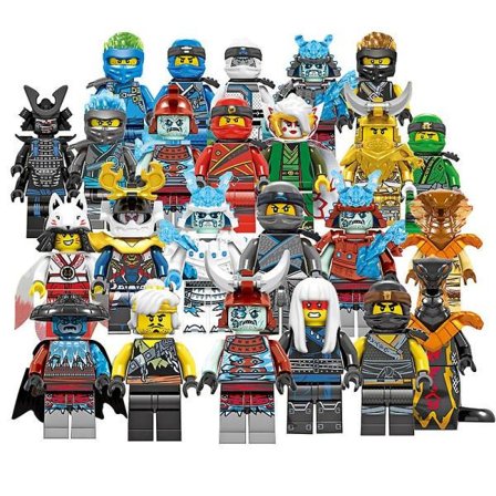 24-osainen Ninja Minifiguurisetti Yhteensopiva Kai, Jay, Sensei Wu, Master Rakennuspalikkalelujen kanssa