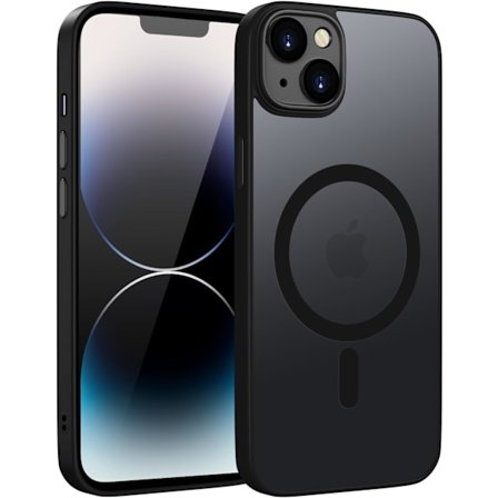 iPhone 13 6,1 tommer Gennemsigtig Mat til iPhone 13 Cover Tyndt Stødsikkert Cover Kamerabeskyttelse til iPhone 13 Telefon Cover - Sort