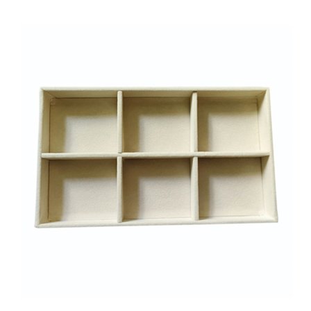 Velvet Smykkeskrin Multi Rum Øreringeholder Stabelbar Displayplade