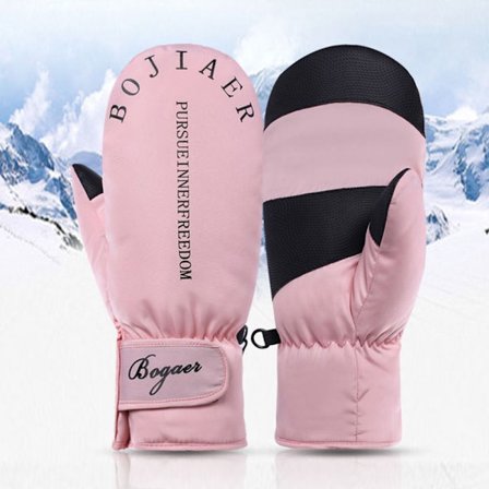 Kvinder Plys Handsker Snowboard Ski Handsker PINK