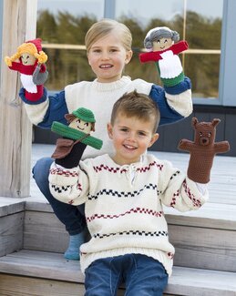 Hekleoppskrift Hånddukker til eventyret om Rødhette - Järbo