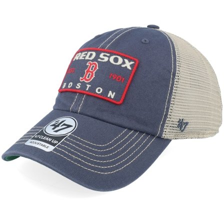 47 Brand - MLB Blau trucker Cap - Boston Red Sox Wabash Clean Up Vintage Navy Trucker @ Hatstore