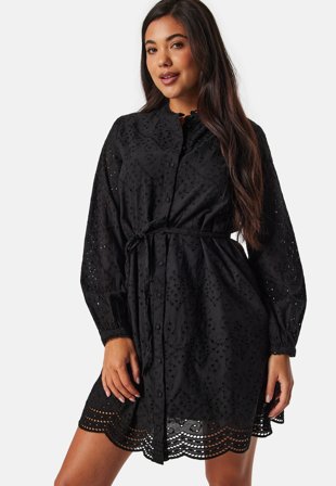 SELECTED FEMME SlfTatiana Short Embr Dress Black Tøj