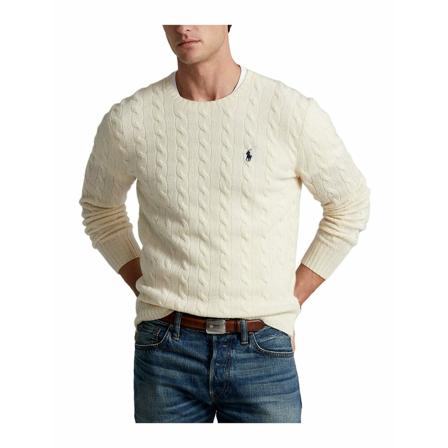 Ralph Lauren Stickat vit, Herr Stickade tröjor, Herr, Storlek: S