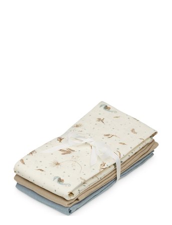 Cam Cam Copenhagen Muslin Cloth, 3-Pack - Gots - Multi/patterned - ONE SIZE