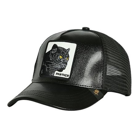 Black Panther Mesh Keps Baseball Keps Trucker Keps- Svart Läder