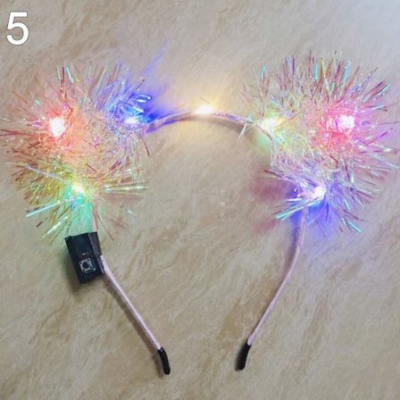 LED-färgad Wreath Crown Pannband 5 5