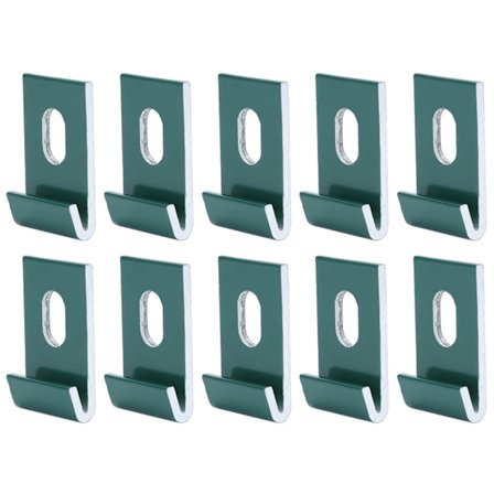 10 stk. Baseklips Krokfester Fester Aluminium Drivhus Fikseringssett Grønn