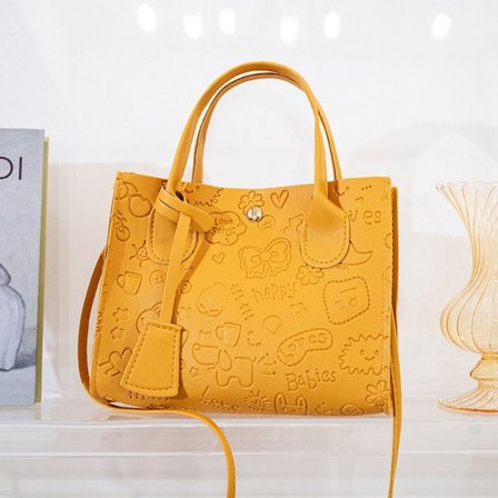 Dam Handväska Axelväska GUL