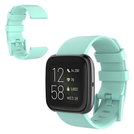 Fitbit Versa 2 / Versa Lite silikon klockarmband - cyan / Size: L