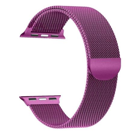 Apple Watch Series 4 44mm milanese ruostumattomasta teräksestä valmistettu ranneke - Violetti Purple
