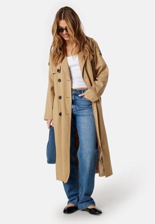 SELECTED FEMME New Bren LS Trenchcoat Cornstalk Klær