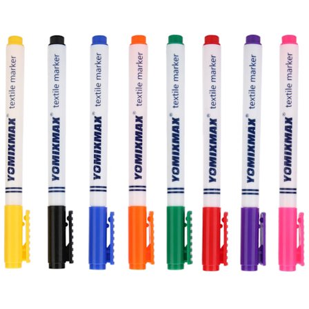 8 stk. Kles Tekstil Markeringspenn Vanntett DIY T-skjorte Klær Vesker Kunst Maleforsyninger