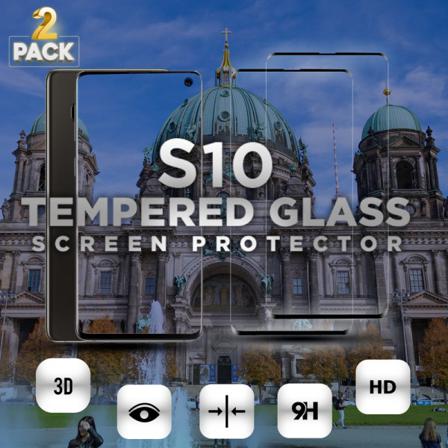 2 Pack Samsung Galaxy S10 - Härdat Glas 9h – Super Kvalitet 3d