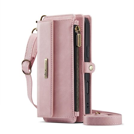 (Til iPhone 17) Multifunktionel læderpung med RFID-beskyttelse og stativ, der understøtter trådløs opladning